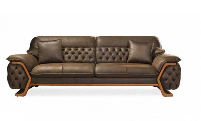 Sofa 3-Sëtzer Chesterfield Couch Polster Wunnzëmmer Sofaen Design Verstellbar