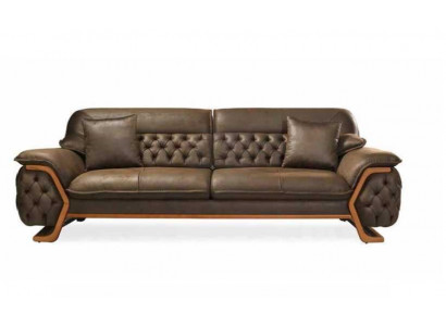 Sofa 3-Sëtzer Chesterfield Couch Polster Wunnzëmmer Sofaen Design Verstellbar