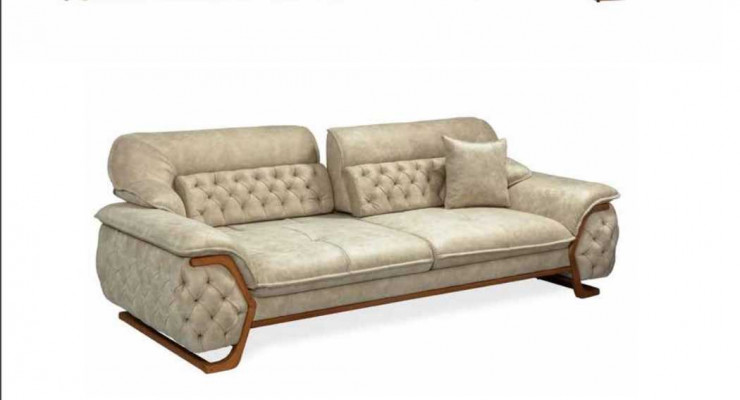 Chesterfield Verstellbarer Réck Dräisëtzer Sofa Luxus Cours Moebel