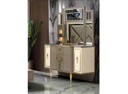 Luxuriéis Miwwelen am Schlofzëmmer Elegant Schminktisch mat Spigel Nei