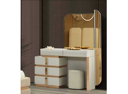 Modernen beige Schminktisch mat Spigel Héicht 180 cm luxuriéis Miwwelen nei