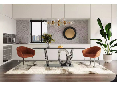 Moderne Designer Iesszëmmer Iessdësch Kichendësch Glasplack Stil Miwwelen