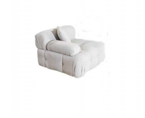 Wunnzëmmer L-Form Wäisst Canapé Eckcanapé Modern Canapé+Hocker Luxus Miwwelen