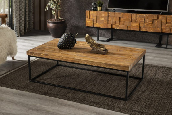 Loft Couchdësch Design Miwwel Dësch 120x80 Wunnzëmmer Holzdësch Couchdëscher