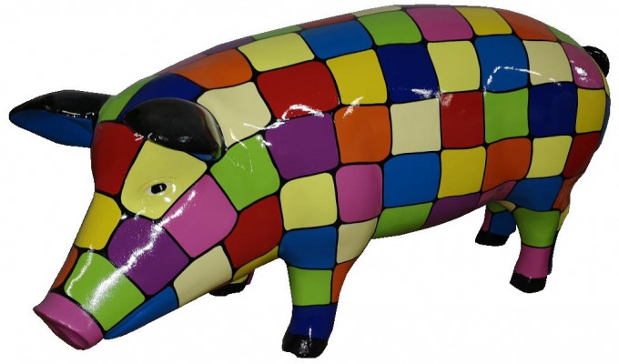 Abstrakt Schwäin Skulpturen Design Wunneng Deko Statuen Figuren Figur Dekoratioun