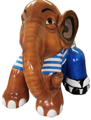 Designerfigur Statue Modern Figuren Dekoratioun Elefant Dekor Gaart Skulpturen