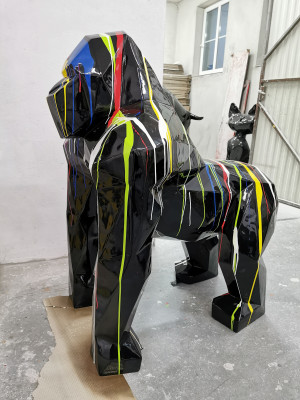Figuren Statuen Dekoratioun Deko Gorilla Gaart Neit Designéiert Figur Modern Statue