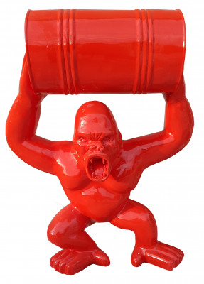 Skulpturen Figuren Statuen Dekoratioun Deko Gorilla Gaart Design Figur Statue