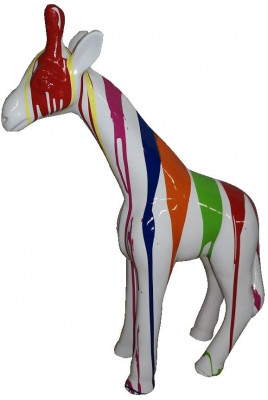 Skulptur Abstrakt Design Statu Bunt Figuren Handbemoolt Dekoratioun Giraff Nei