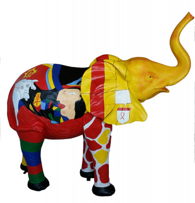 Designer Figur Statue Modern Figuren Dekoratioun Elefant Deko Gaart Skulpturen