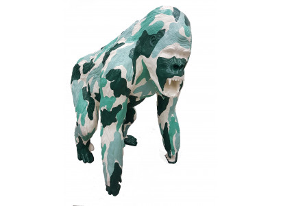 Gorilla Figur Statu Aff Figuren Statuen Dekoratioun Deko Design Gaart