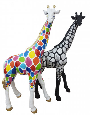Designerfiguren Modern Dekoratiounen Gaart Giraffestatu Skulptur Skulpturen