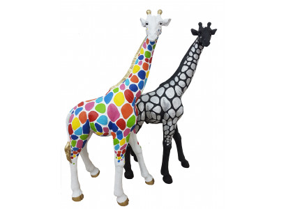 Designerfiguren Modern Dekoratiounen Gaart Giraffestatu Skulptur Skulpturen