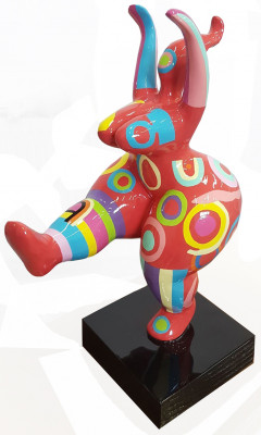 Skulptur Abstrakt Design Statue Faarweg Figuren Handbemoolt Dekoratioun Männer Nei