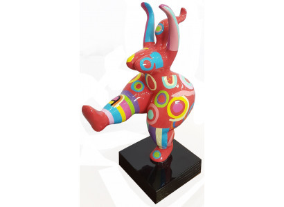 Skulptur Abstrakt Design Statue Faarweg Figuren Handbemoolt Dekoratioun Männer Nei