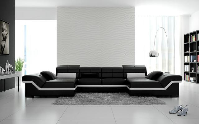Grouss Canapé Lieder-Garnitur Polster Neie Ledersofa XXL Sofa Ecks-Sofa Wunnlandschaft