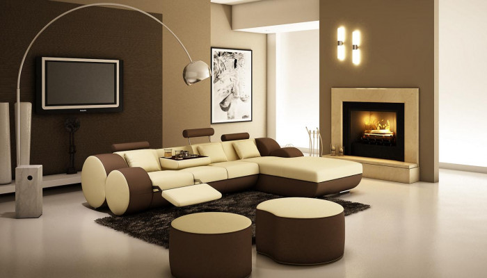 Ledercouch Sofa Wunnlandschaft L-Form Design Modern Sofa 3085