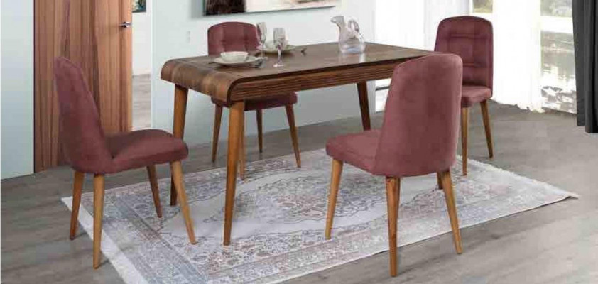 Iesszëmmer Iessgruppen Miwwel Set Garnitur Sëtz Iessdësch Polster 5 Stéck.