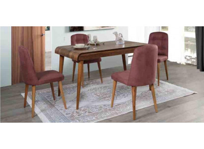 Iesszëmmer Iessgruppen Miwwel Set Garnitur Sëtz Iessdësch Polster 5 Stéck.