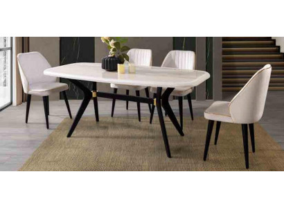 Iesszëmmer Set Garnitur Sëtz Polster Miwwelen Iessgrupp Iessdësch 5tlg.