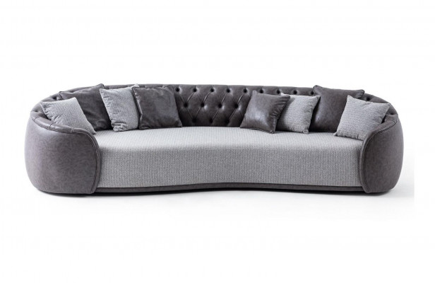 Viersëtzer Chesterfield Sofa 4 Sëtzer Gro Stoffsofa Stoff Polstersofa