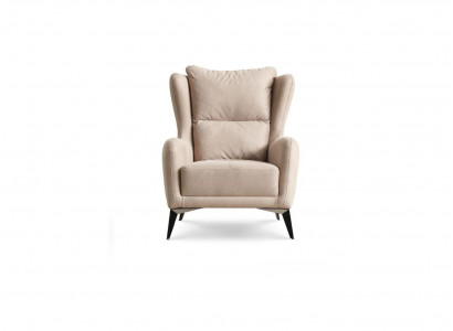 Luxus Still Einsëtzer 1 Sëtzer Stoffstill Beige Wunnzëmmer Modern