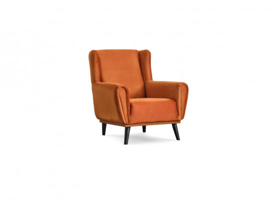 Fautëuil Eenzuel 1 Sëtz Stofffautëuil Orange Design Clubfautëuil Modern