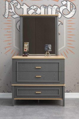 Kandebett Kannerzëmmer Kannermebel Garnitur Bett Gro Holz Set 5-Stéck