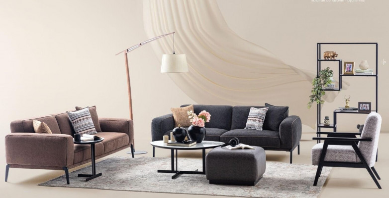 Canapé-Set Drësëtzeger Fauteuil Canapé Stoff 4stéck Stoffcanapé Méifaarweg 3+3+1+1