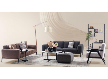 Canapé-Set Drësëtzeger Fauteuil Canapé Stoff 4stéck Stoffcanapé Méifaarweg 3+3+1+1