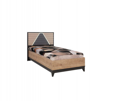 Bett 120 cm Kannerbett Bettgestell Kannerzëmmer Brong Holz Better Nei