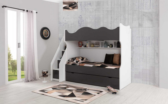 Stockbett Bett Kannerbett Kannermebel Grom Garnitur Modern Kanner