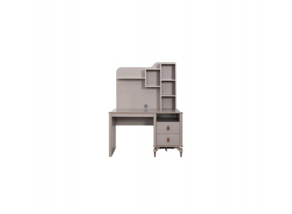 Schreifdësch Bürosdësch Computerdësch Beige Büromiwwel Holz Dësch Regaler