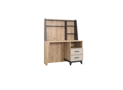Schreibtisch Computerdësch Braun Kannerzëmmer Miwwele Holz Dësch Regal.