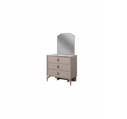 Kannerbett Kanner-Miwwelen Kannerbett Komplett Beige Holz Set 5-teileg Modern