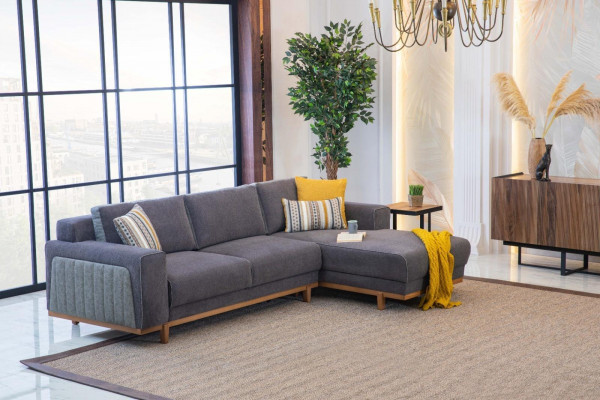 Luxus Ecksofa L-Form fir Wunnzëmmer Modernen Designen Nei a Qualitativ héichwäerteg Miwwelen