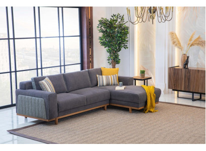 Luxus Ecksofa L-Form fir Wunnzëmmer Modernen Designen Nei a Qualitativ héichwäerteg Miwwelen