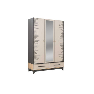 Kandermébel Jugendbett Kannerzëmmer Bett Kannerbett Braun Holz Set 4 Deeler