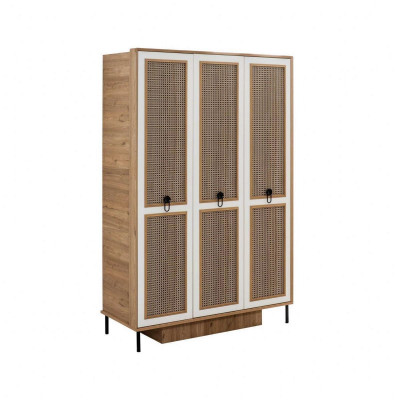 Kanner Miwwelen Set Kannerzëmmer Bett Kannerbett Brong Holz Set 4 Deeler