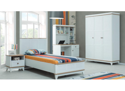 Kannerbett Jugendmoebel Kannerbett Komplett Wäiss Holz Set 4 Deeler Modern