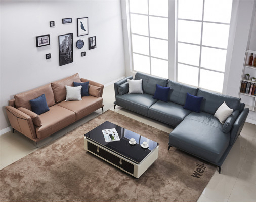 Design Ecksofa Wunnlandschaft Sofa Canapé L-Form Polster Canapéen Lieder Canapéen