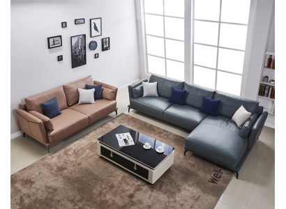 Design Ecksofa Wunnlandschaft Sofa Canapé L-Form Polster Canapéen Lieder Canapéen