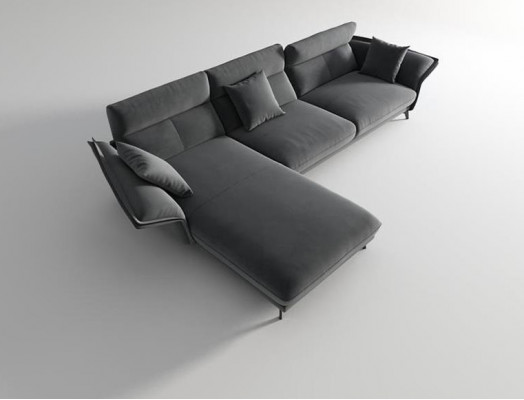 Sofa Stoff L-Form Canapé Wunnlandschaft Ecksofa Garnitur Modernen Design Canapéen