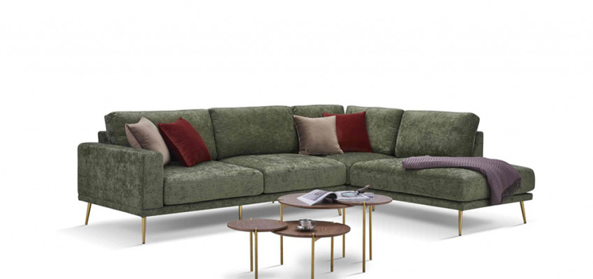 Designstoff L-förmeg Couch Wunnlandschaft Ecksofa Garnitur Modern Sofa Polster.