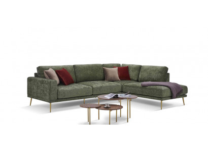 Designstoff L-förmeg Couch Wunnlandschaft Ecksofa Garnitur Modern Sofa Polster.