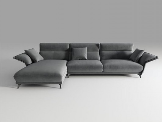 Sofa Stoff L-Form Canapé Wunnlandschaft Ecksofa Garnitur Modernen Design Canapéen