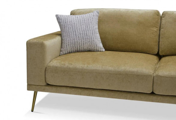 Designstoff L-förmeg Couch Wunnlandschaft Ecksofa Garnitur Modern Sofa Polster.