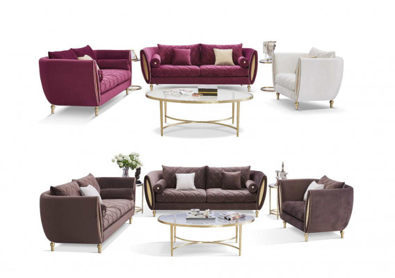 Design 4-Sëtzer Polstersofa Luxus Couch - Italieneschen Stil Wunnzëmmermiwwelen