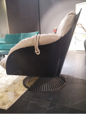 Sessel Club Lounge Design Lehn Stull Polstersofa 1 Sëtzer Fernseh Lieder Dréiend