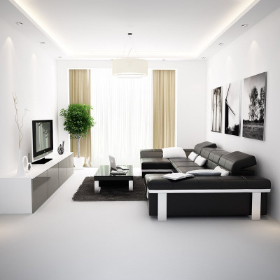 Eck Canapé Designer Sëtz Miwwel Couchen Modern Sofa Eckgarnitur U Form Polster.